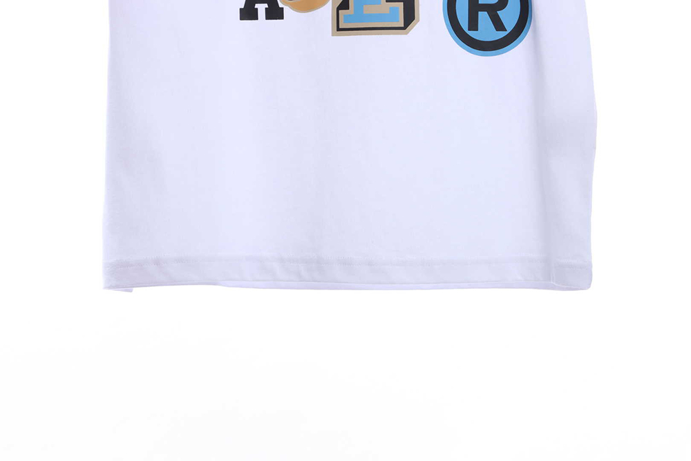 BAPE ape head logo color print short sleeve TSK1