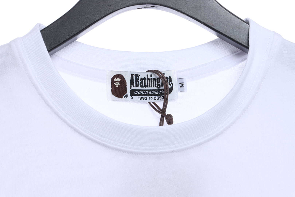 BAPE ape head logo color print short sleeve TSK1