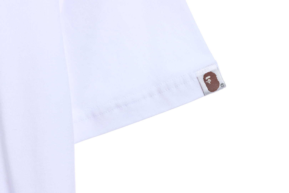 BAPE ape head logo color print short sleeve TSK1