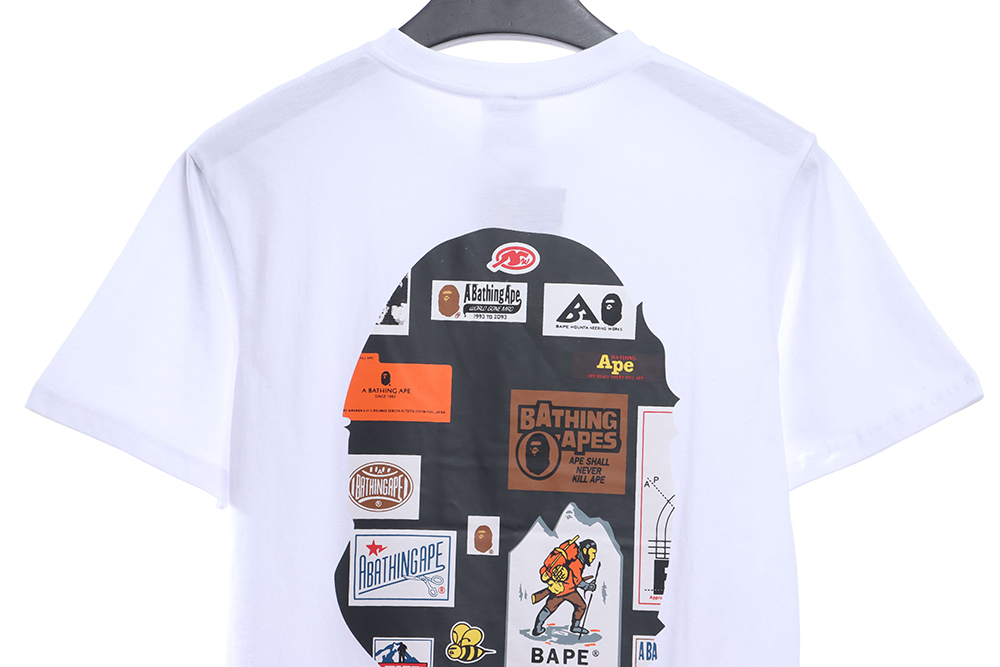 BAPE monogram label print short sleeves