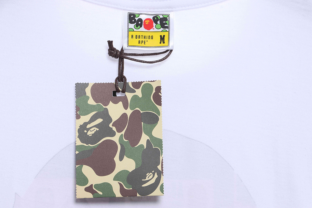 BAPE monogram label print short sleeves