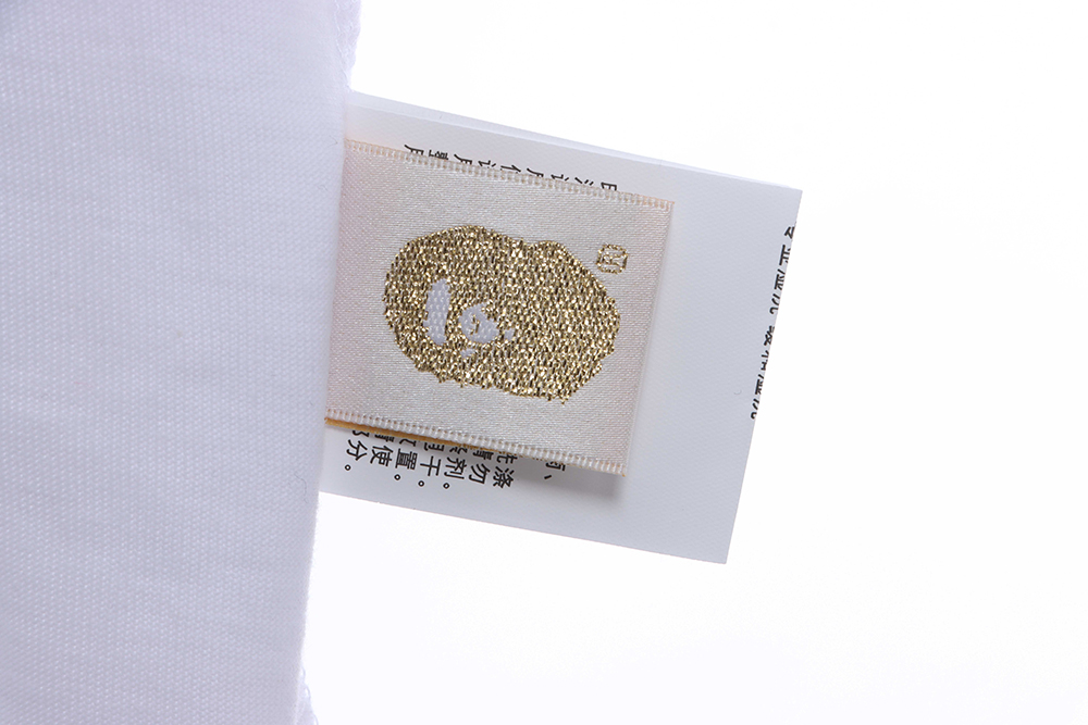 BAPE monogram label print short sleeves