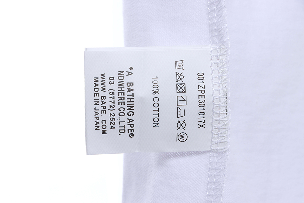 BAPE monogram label print short sleeves