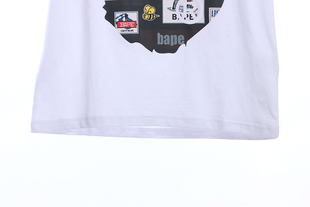 BAPE monogram label print short sleeves