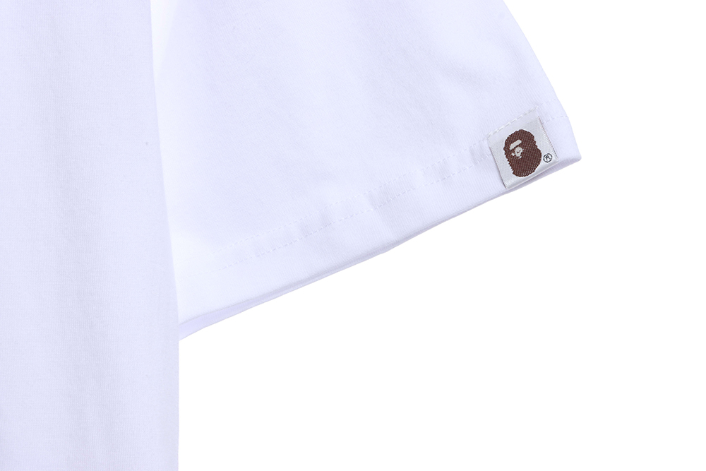 BAPE monogram label print short sleeves