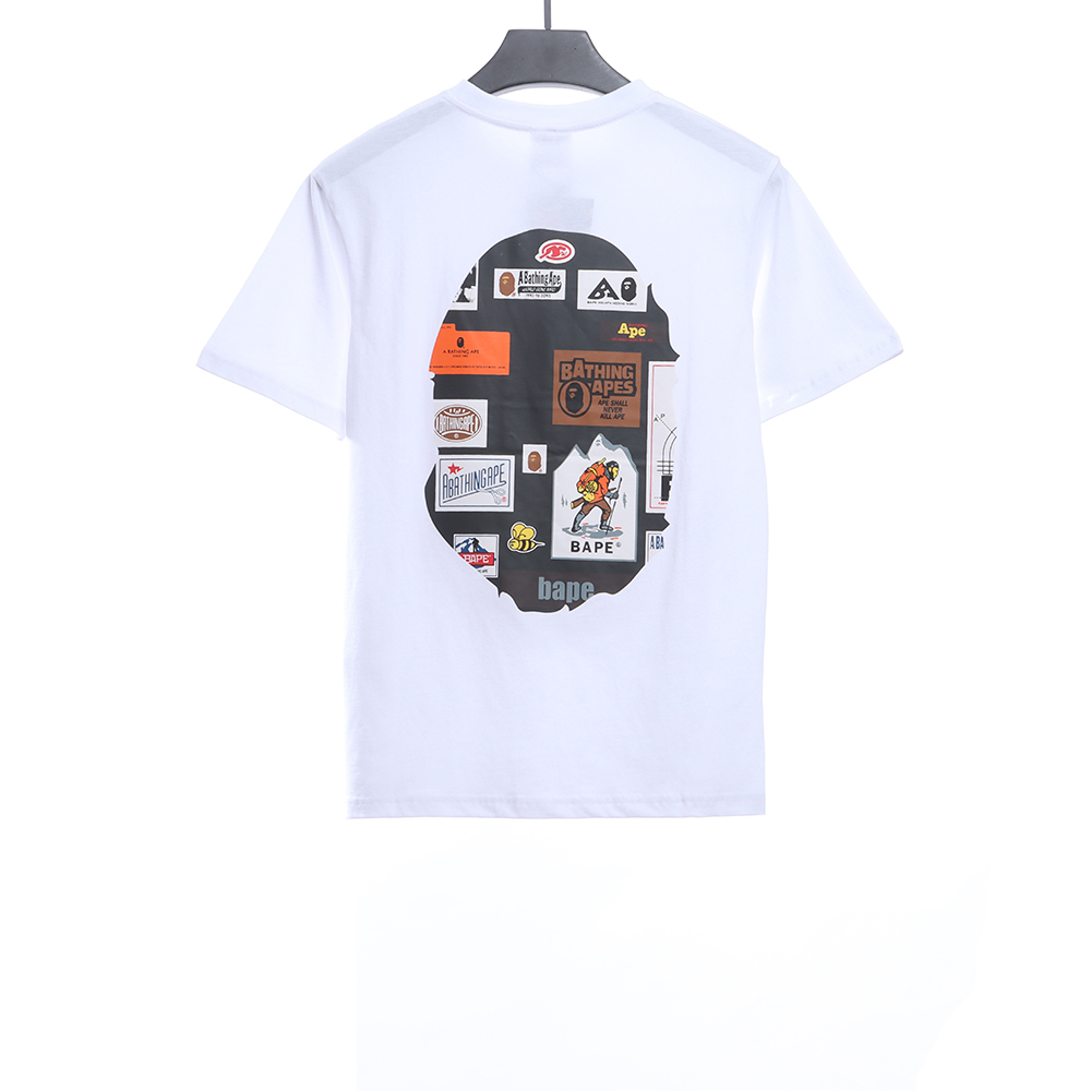 BAPE monogram label print short sleeves