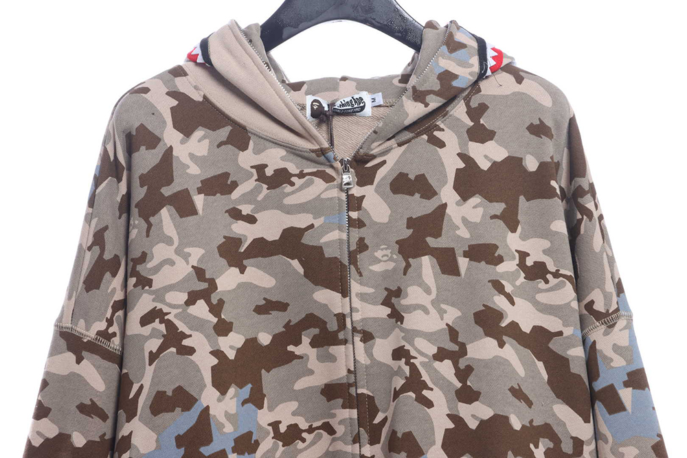 BAPE Military Desert Camouflage Print Zip Hoodie