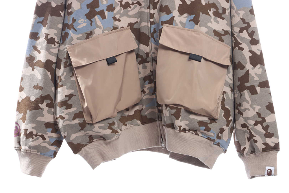BAPE Military Desert Camouflage Print Zip Hoodie