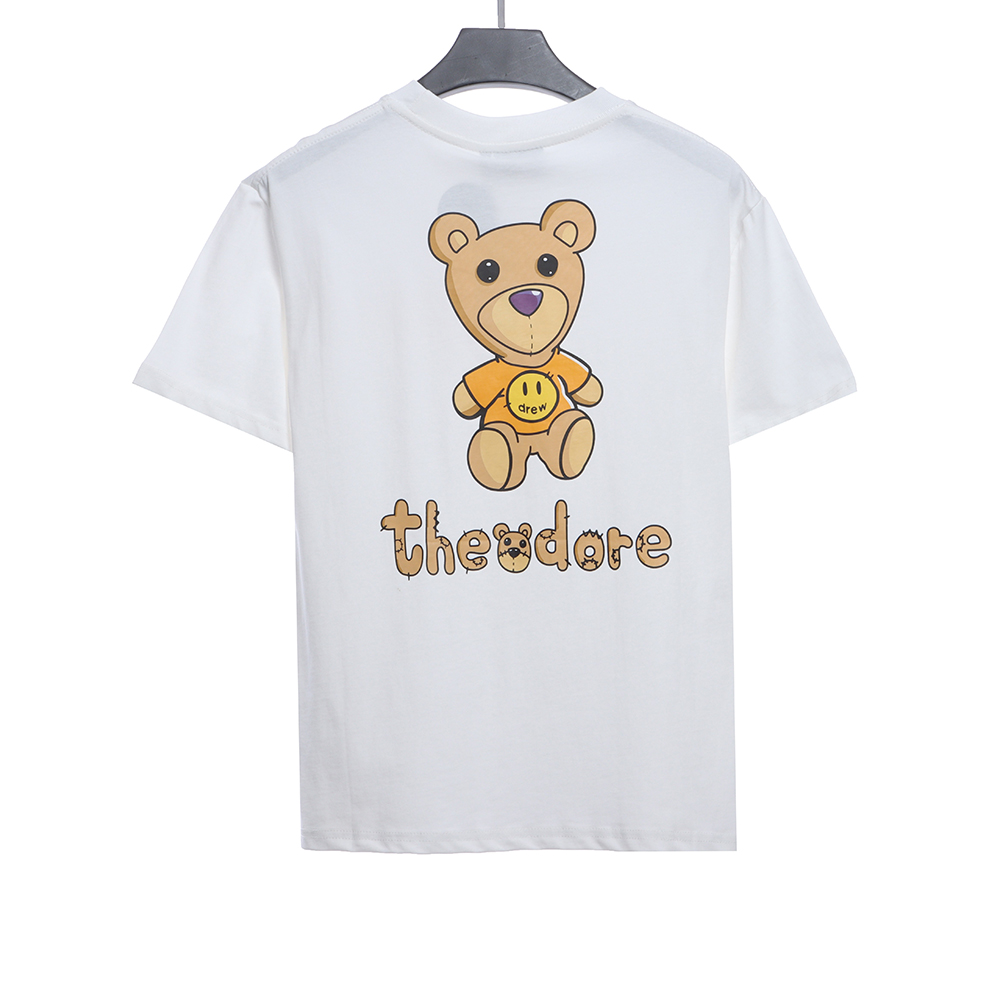 Drew cartoon funny bear print short sleeves