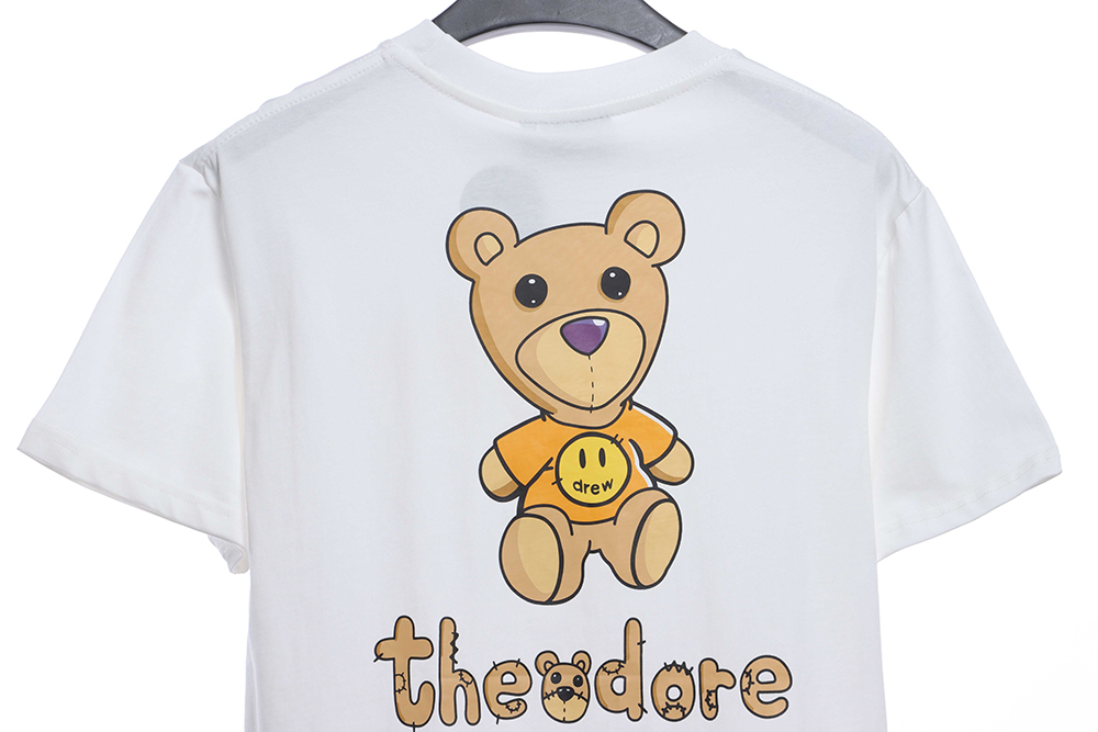 Drew cartoon funny bear print short sleeves