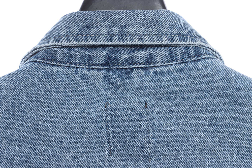 Drew Smiley Washed Distressed Denim Jacket