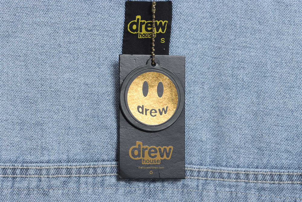 Drew Smiley Washed Distressed Denim Jacket