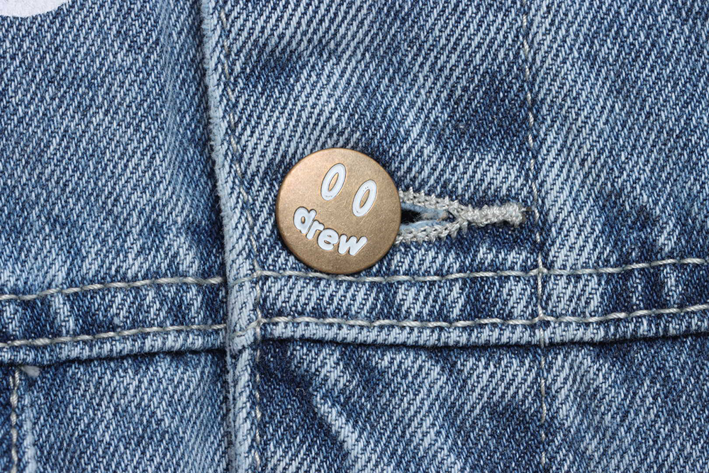 Drew Smiley Washed Distressed Denim Jacket