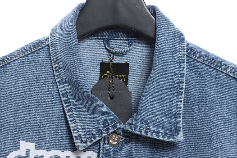 Drew Smiley Washed Distressed Denim Jacket