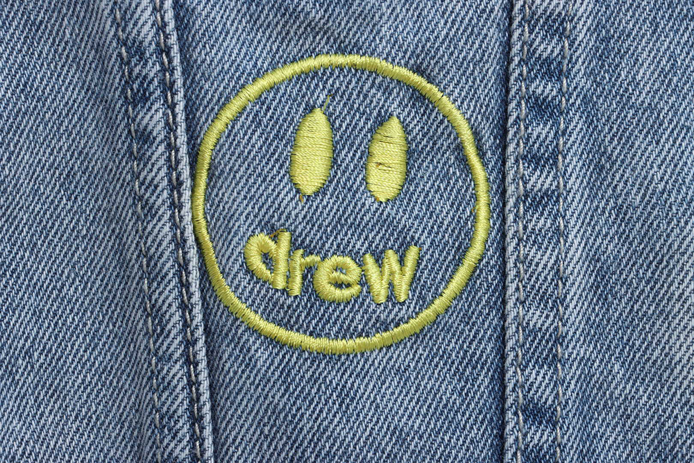 Drew Smiley Washed Distressed Denim Jacket