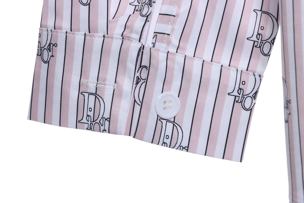 DIOR STRIPED LOGO ALL over Sleeve Shirt
