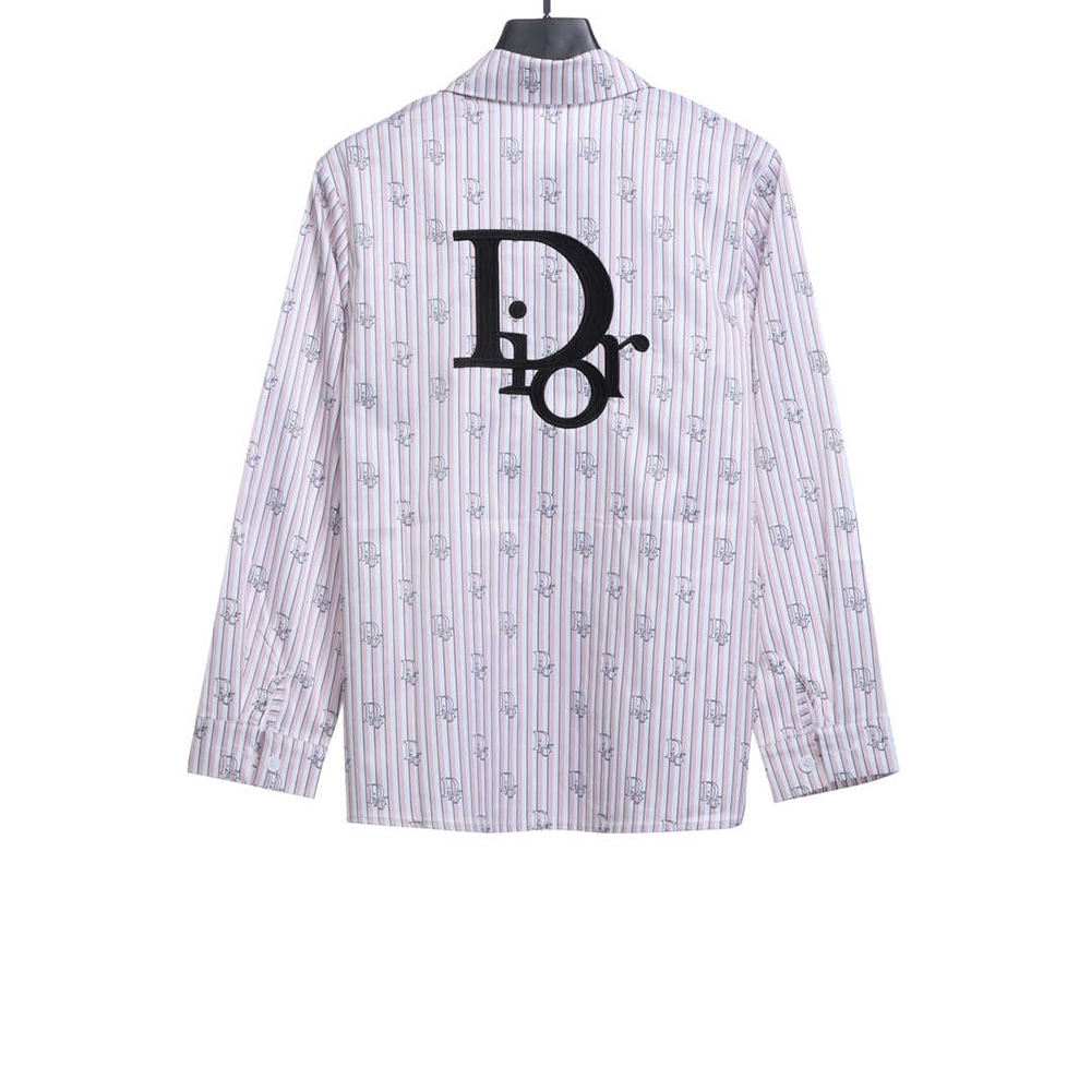DIOR STRIPED LOGO ALL over Sleeve Shirt