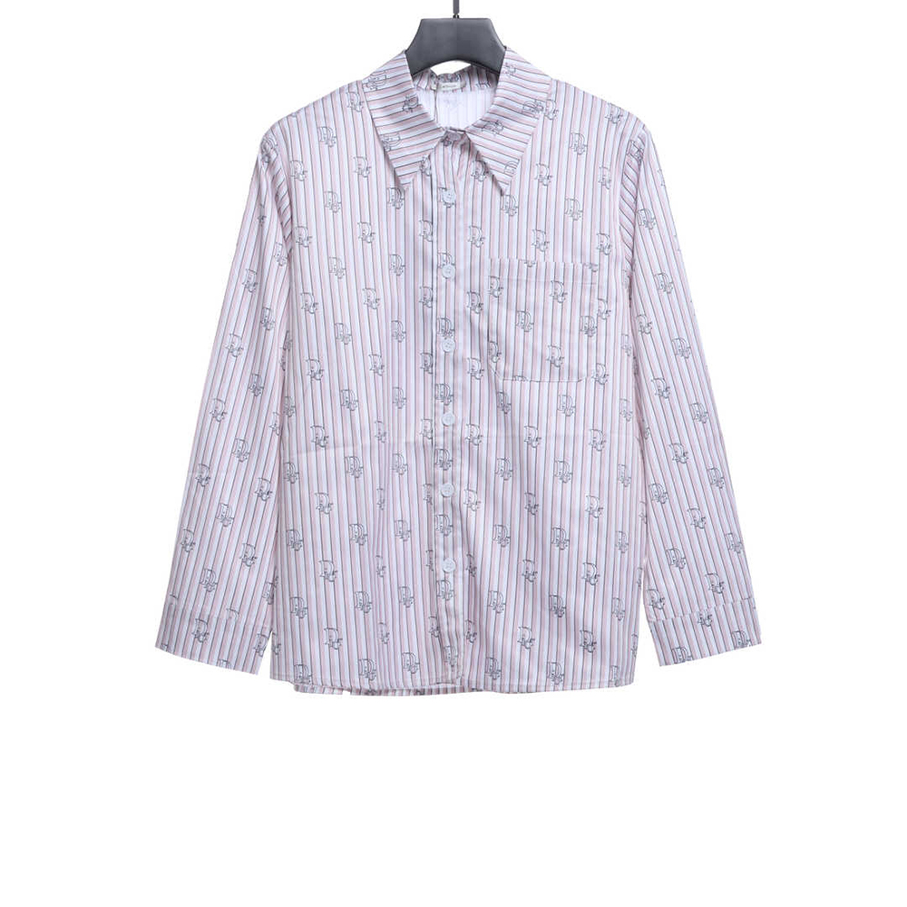 DIOR STRIPED LOGO ALL over Sleeve Shirt