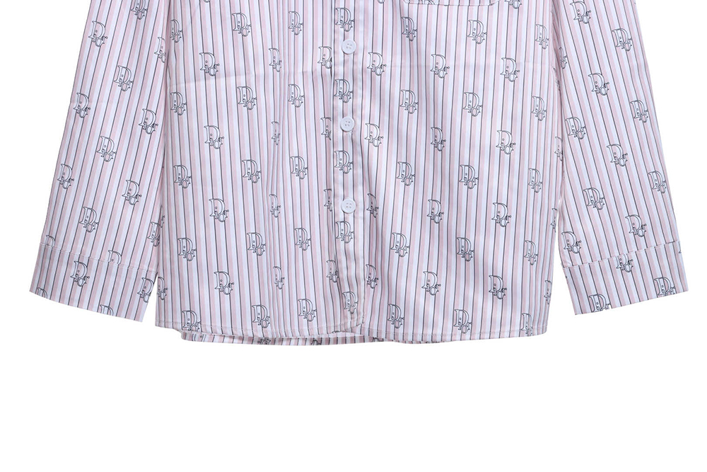 DIOR STRIPED LOGO ALL over Sleeve Shirt