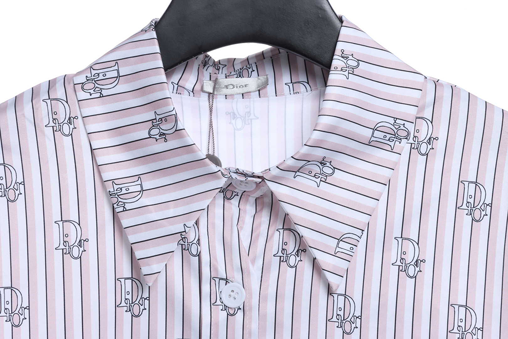 DIOR STRIPED LOGO ALL over Sleeve Shirt