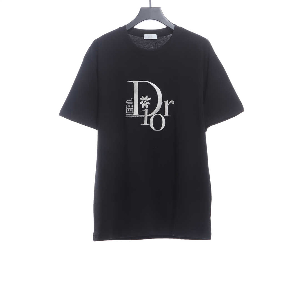 Dior By Erl series embroidered letters short sleeve TSK1