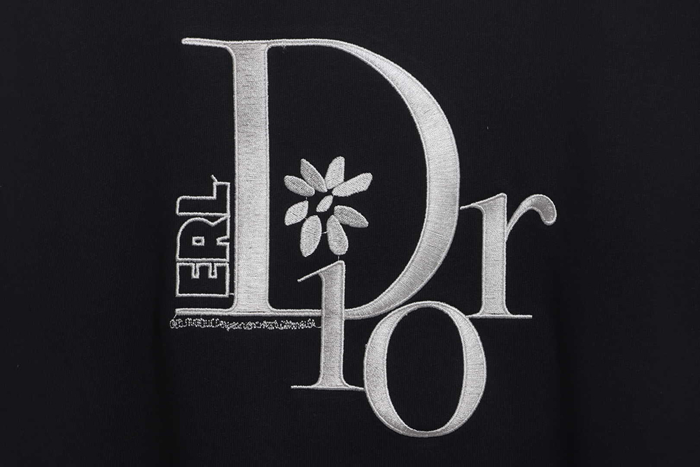Dior By Erl series embroidered letters short sleeve TSK1