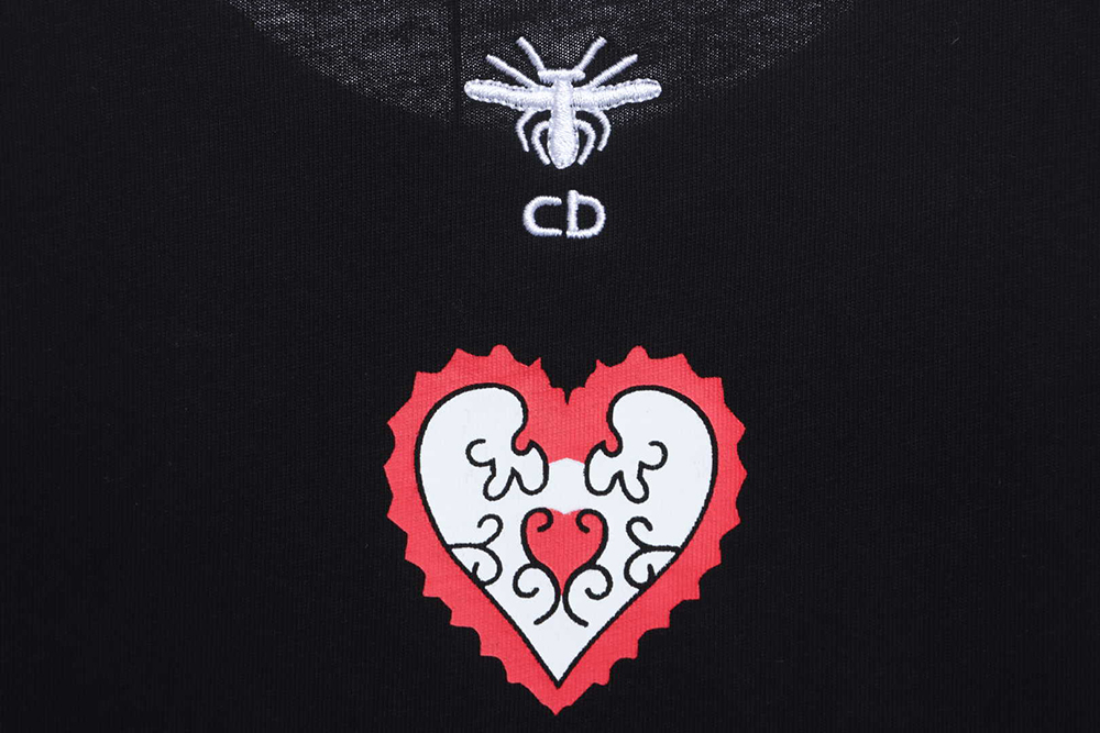 Dior Valentine's Day limited edition heart logo short sleeves