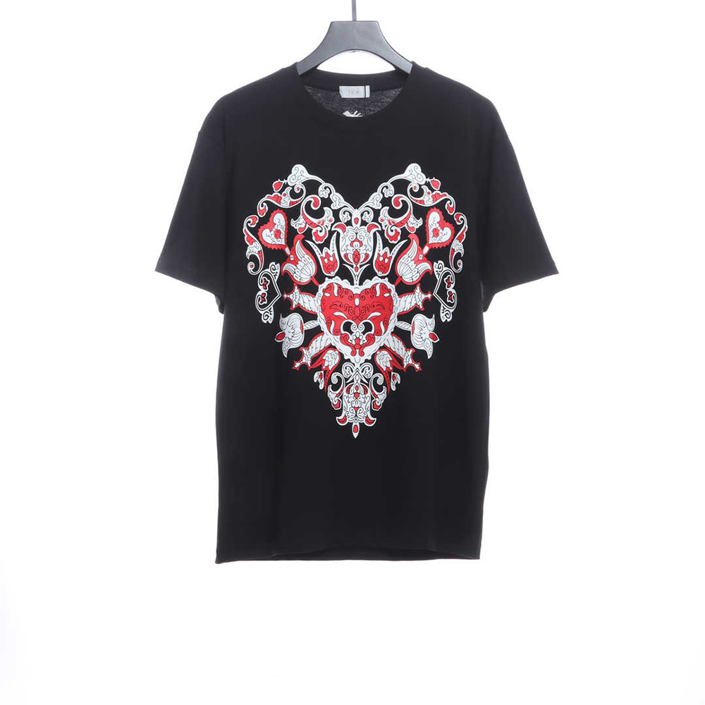 Dior Valentine's Day limited edition heart logo short sleeves