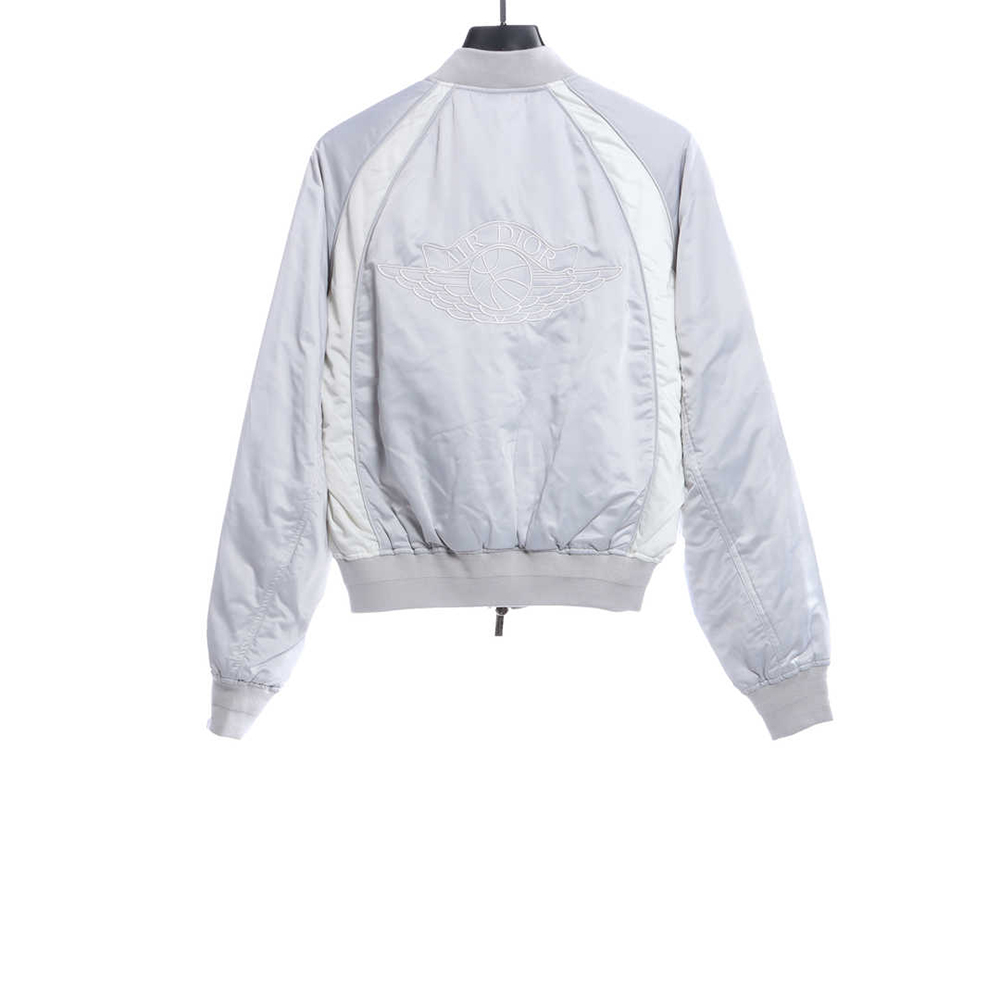D1or x AJ Joint Flying Wing Embroidered Dark Flying Silver Jacket