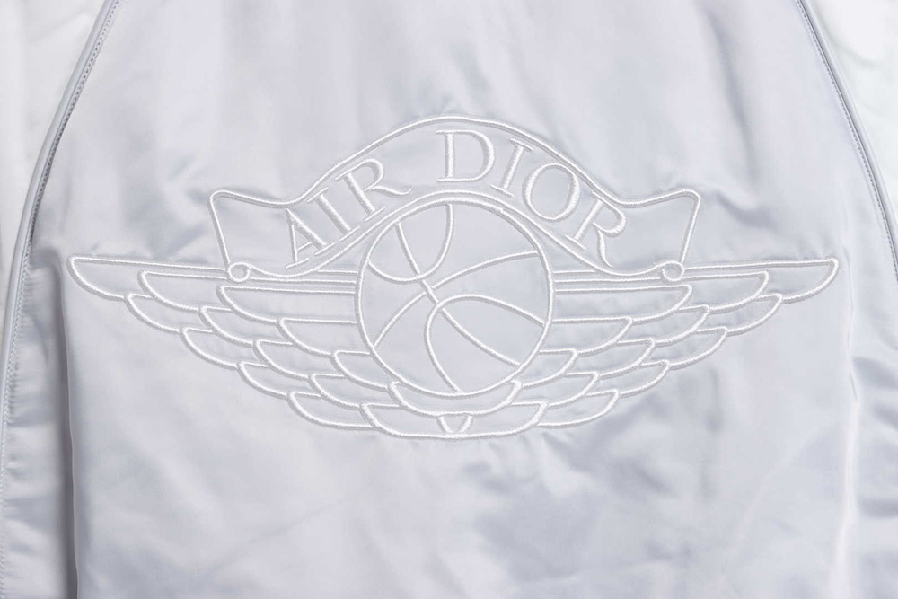 D1or x AJ Joint Flying Wing Embroidered Dark Flying Silver Jacket