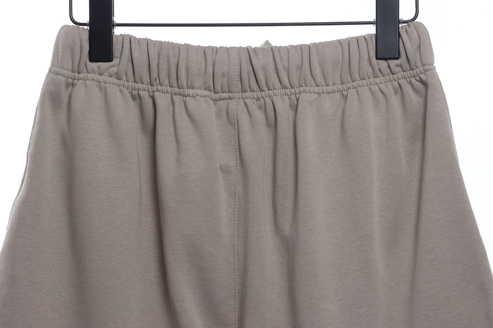 Double thread flocked letter small label shorts