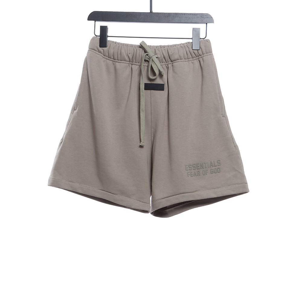 Double thread flocked letter small label shorts