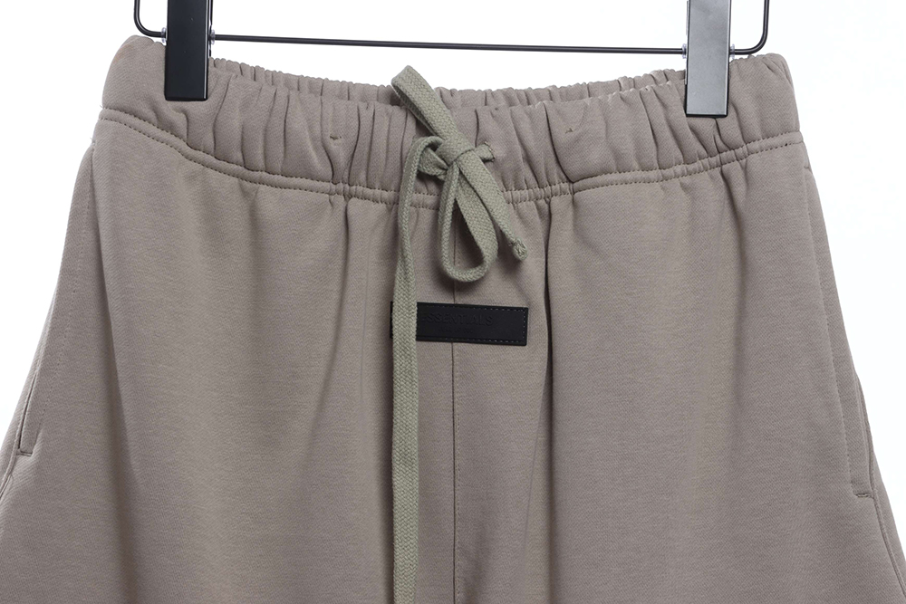 Double thread flocked letter small label shorts