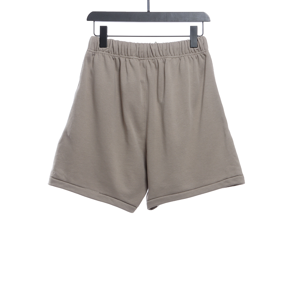 Double thread flocked letter small label shorts