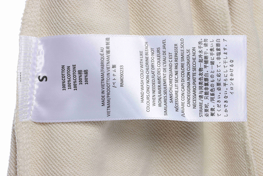 Double thread flocking letter small label shorts TSK1