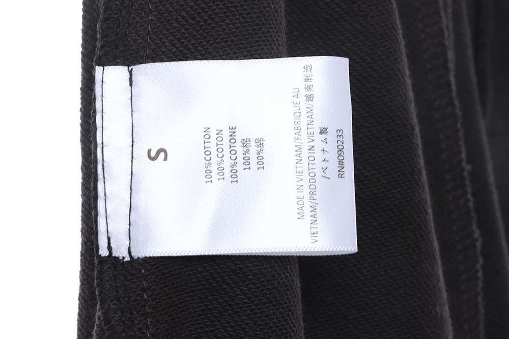 Double thread flocking letter small label shorts TSK2