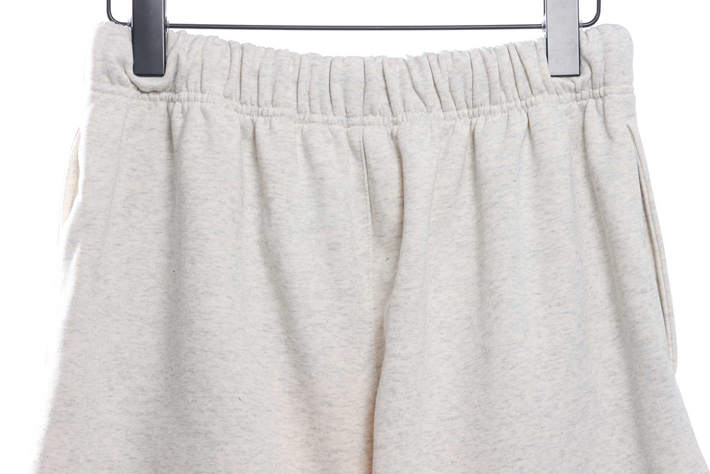 Double line eighth season flocking printed letter shorts TSK1
