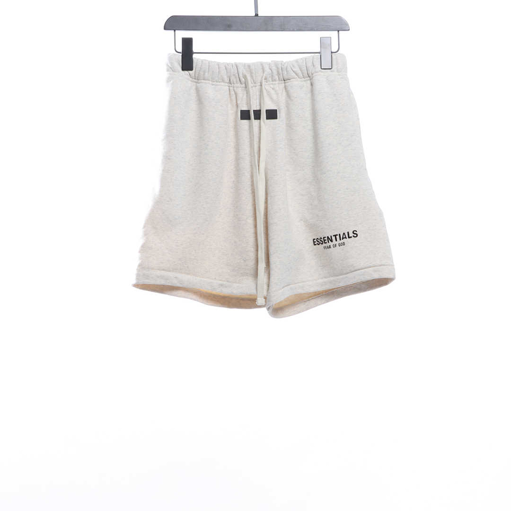 Double line eighth season flocking printed letter shorts TSK1