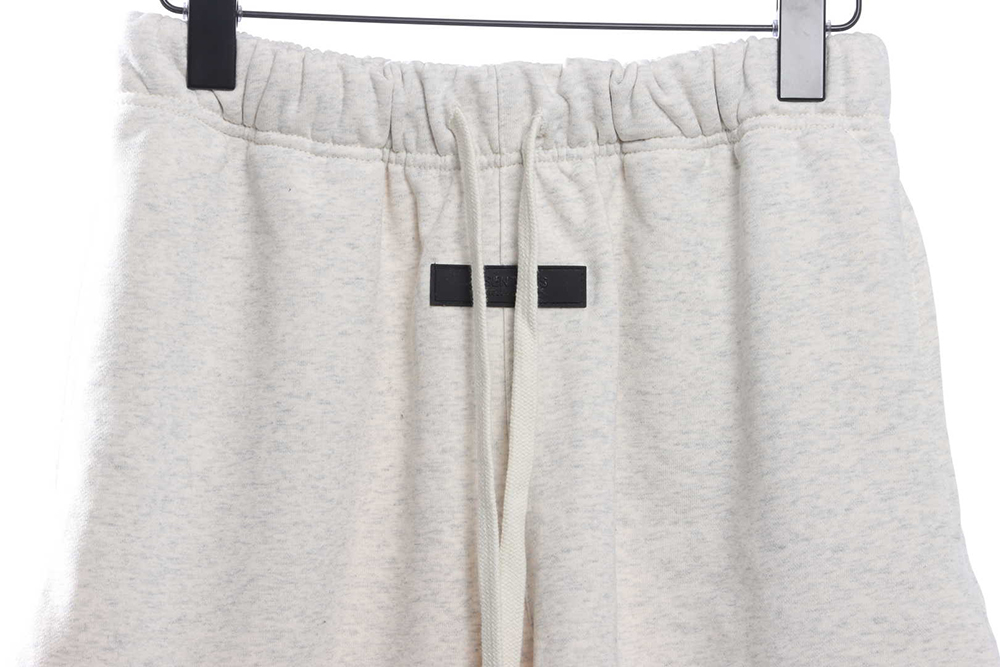 Double line eighth season flocking printed letter shorts TSK1