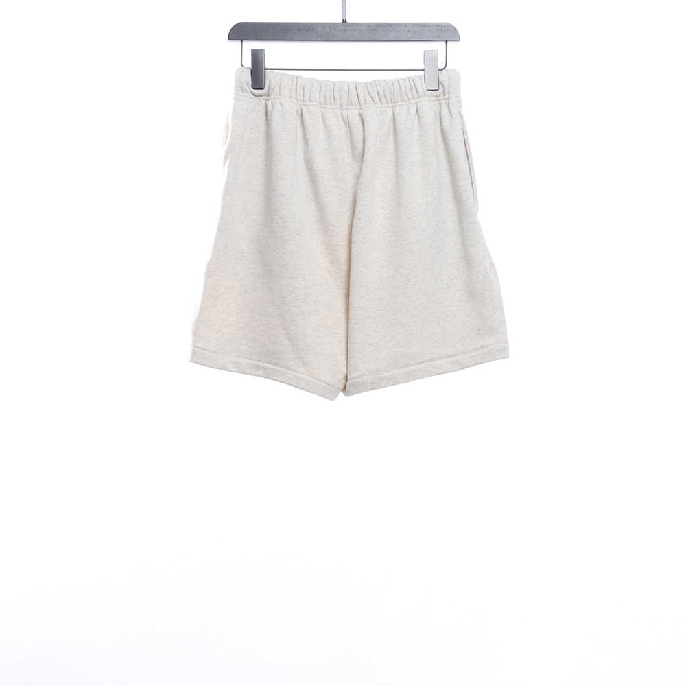 Double line eighth season flocking printed letter shorts TSK1