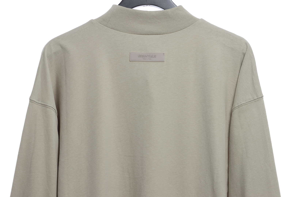 Double-line 1977 flocking print long-sleeved T