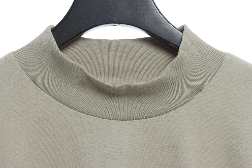 Double-line 1977 flocking print long-sleeved T