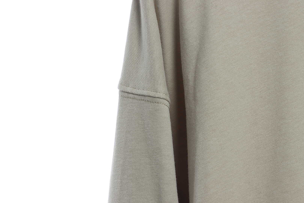 Double-line 1977 flocking print long-sleeved T