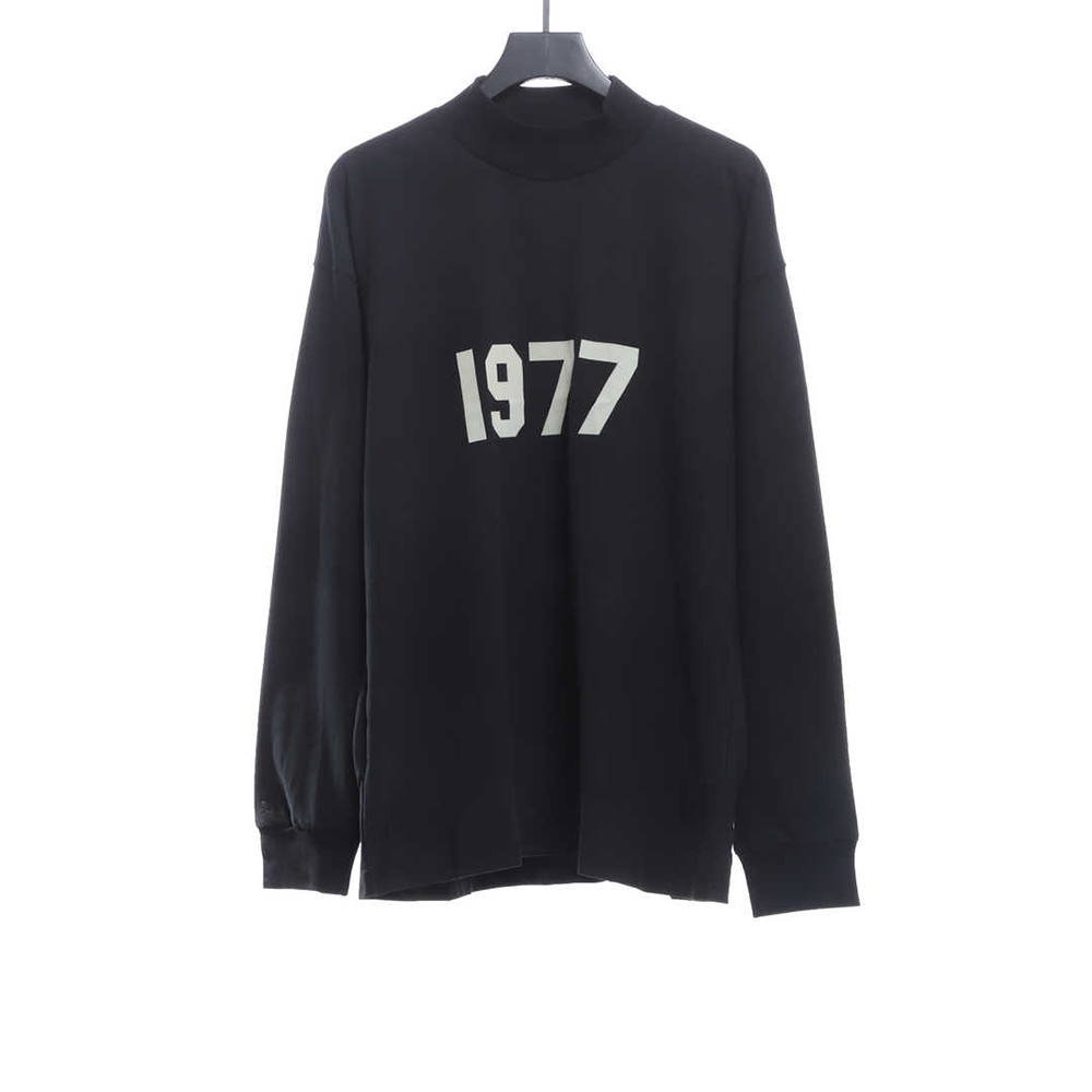 Double line 1977 flocking print long sleeve TTSK3