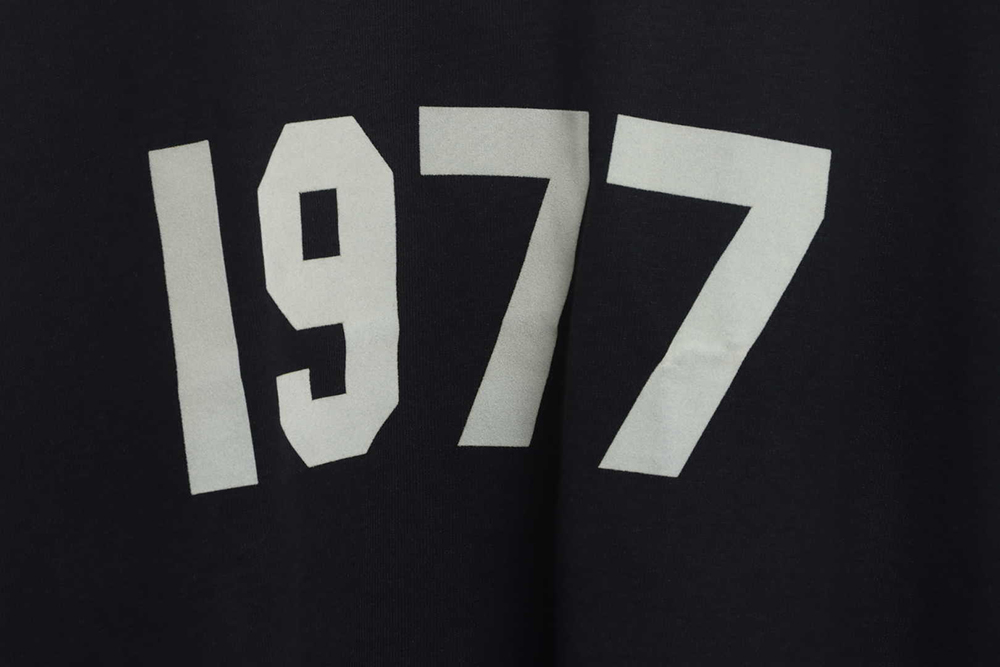 Double line 1977 flocking print long sleeve TTSK3