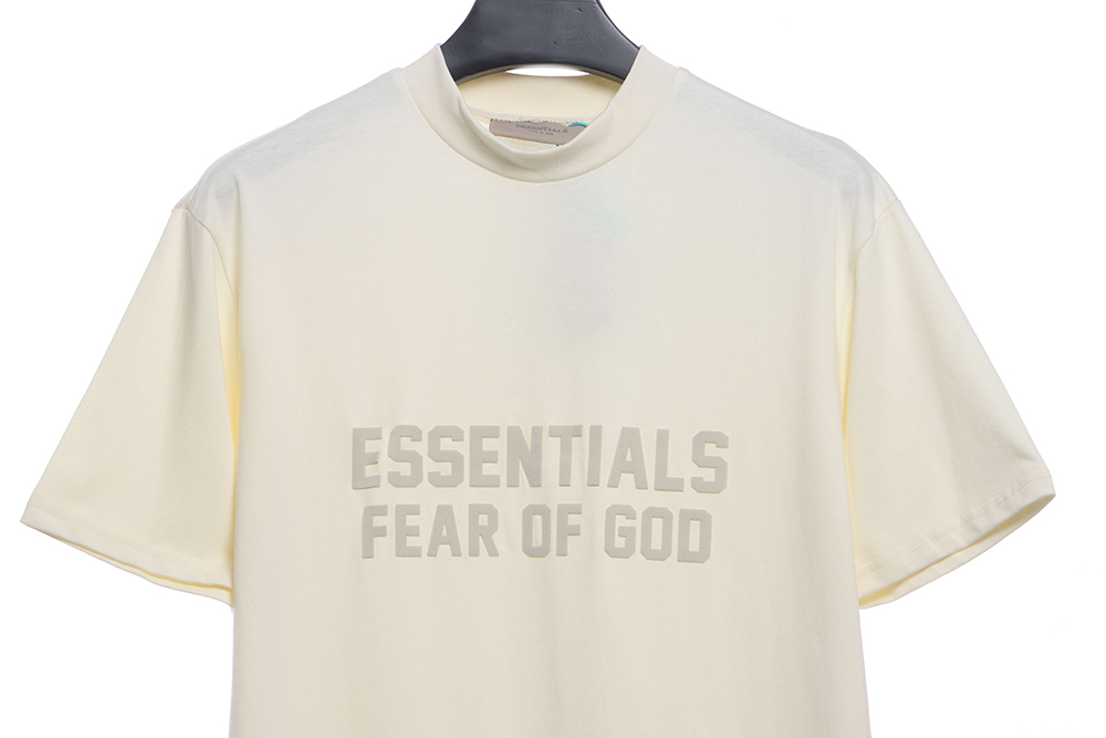 Double line double row large letter flocking short sleeves
