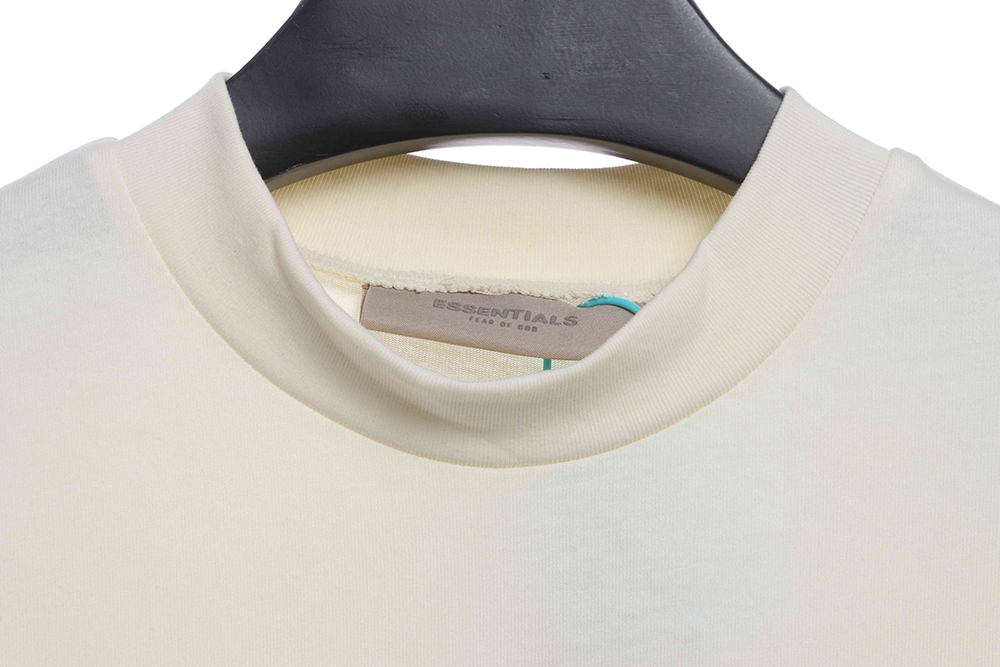 Double line double row large letter flocking short sleeves