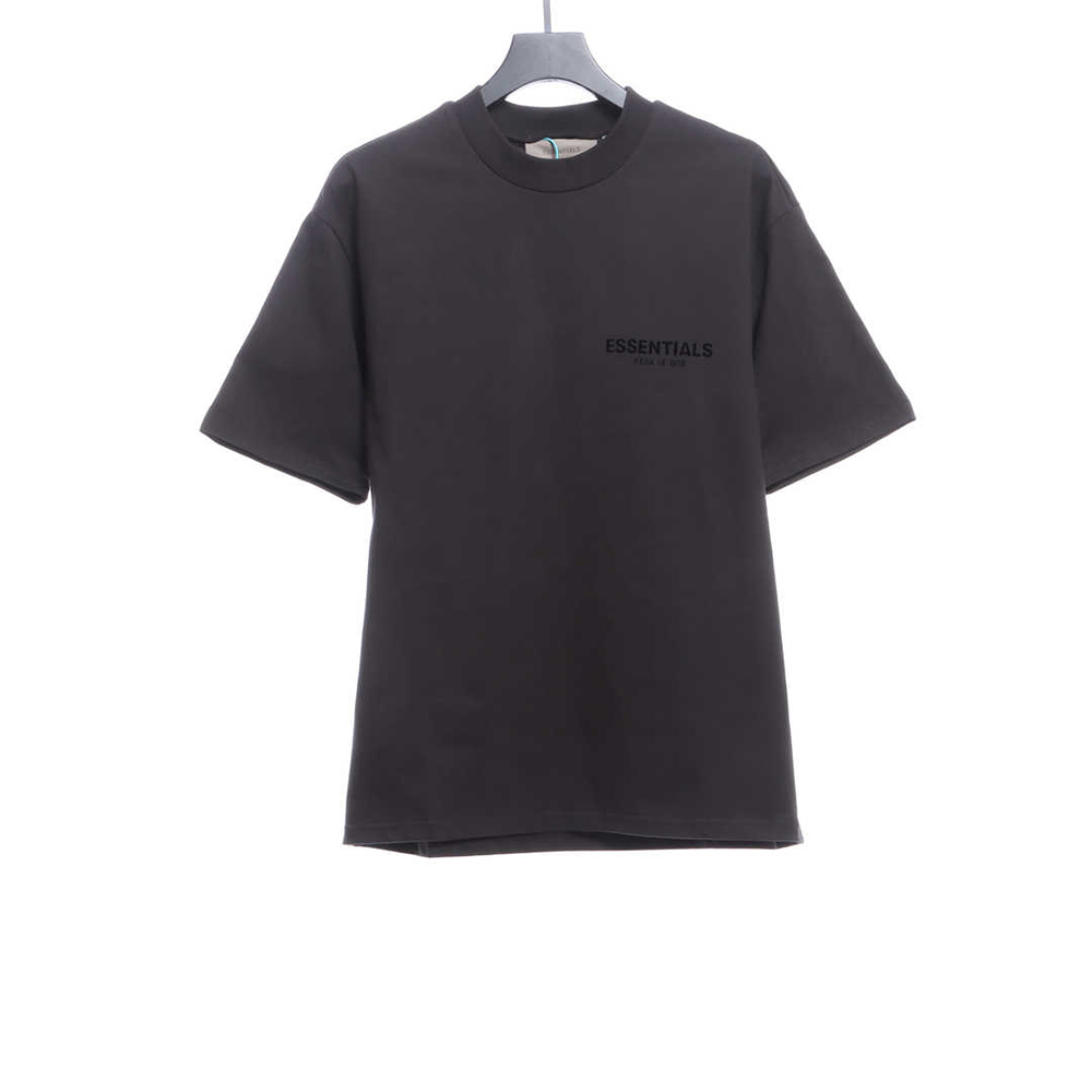Double stitched flocked logo print short sleeves