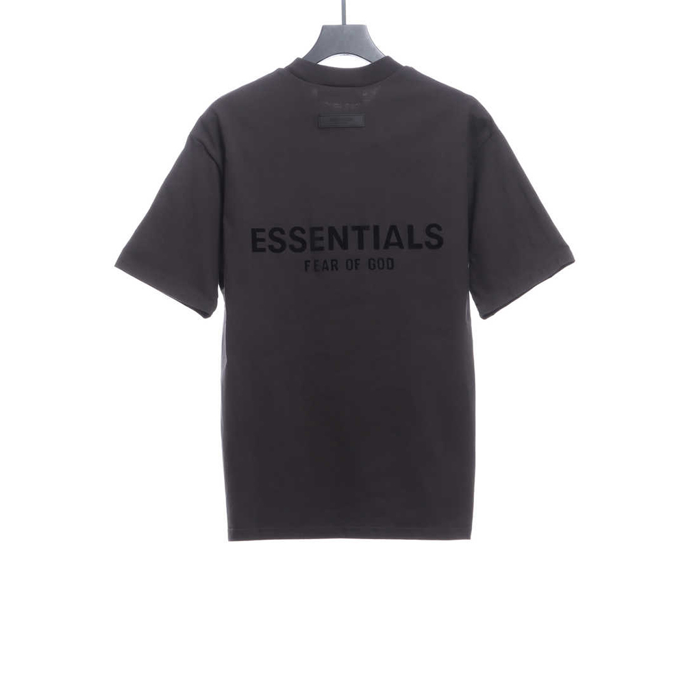 Double stitched flocked logo print short sleeves