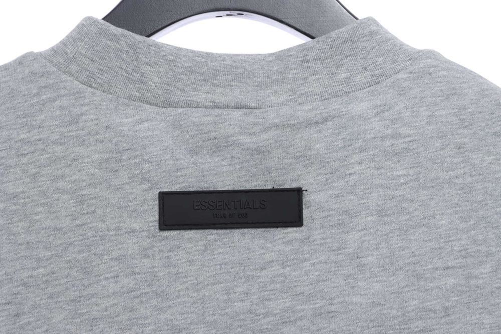 Double thread flocking logo print short sleeve TSK1
